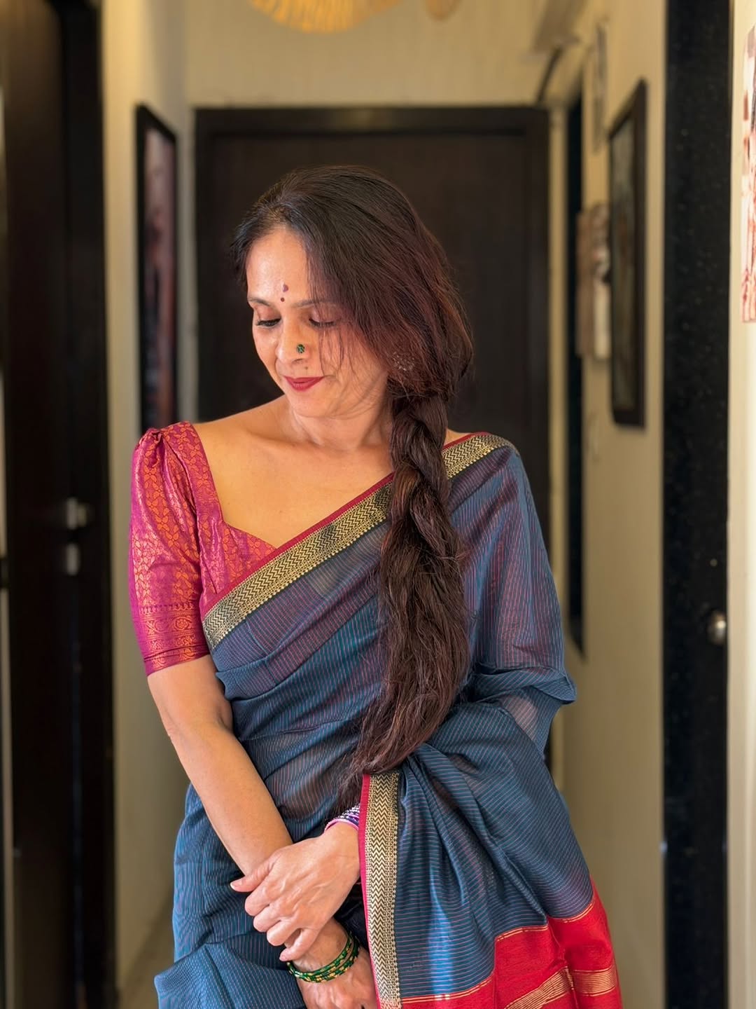 Aishwarya Narkar traditional look