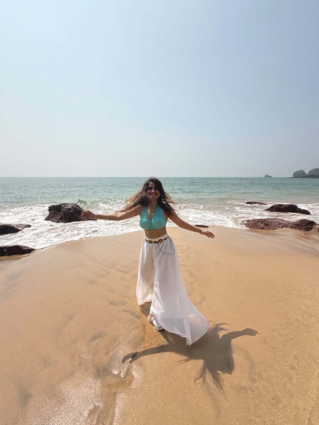Purniemaa Dey shared glamorous beach photos