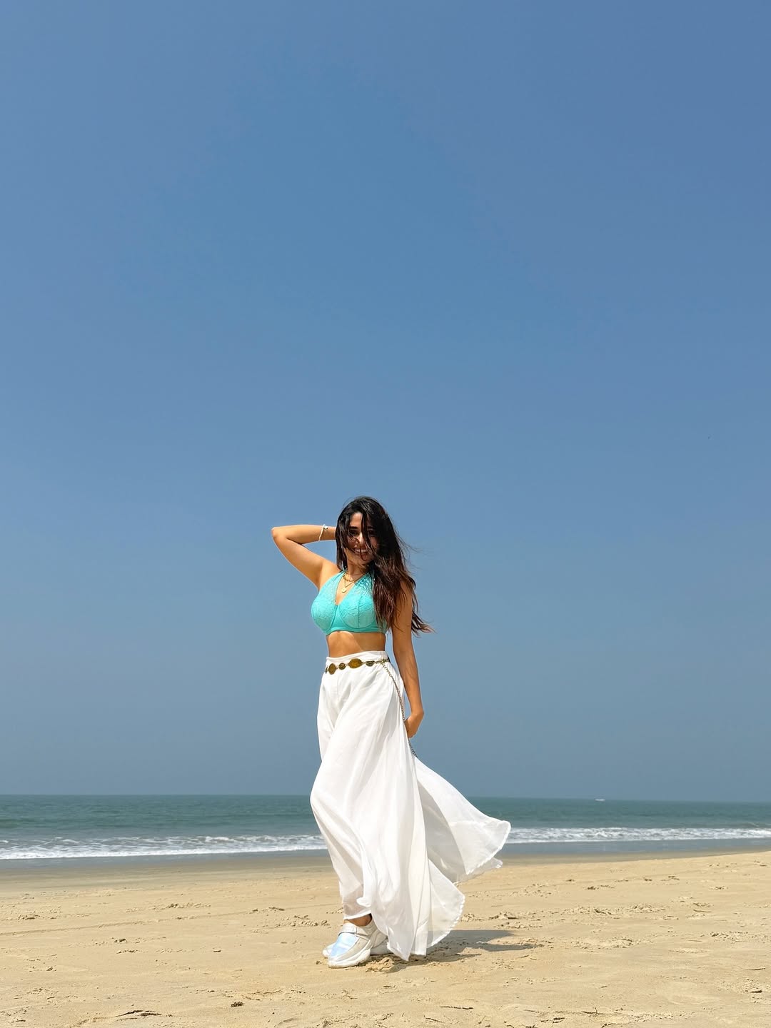 Purniemaa Dey shared glamorous beach photos