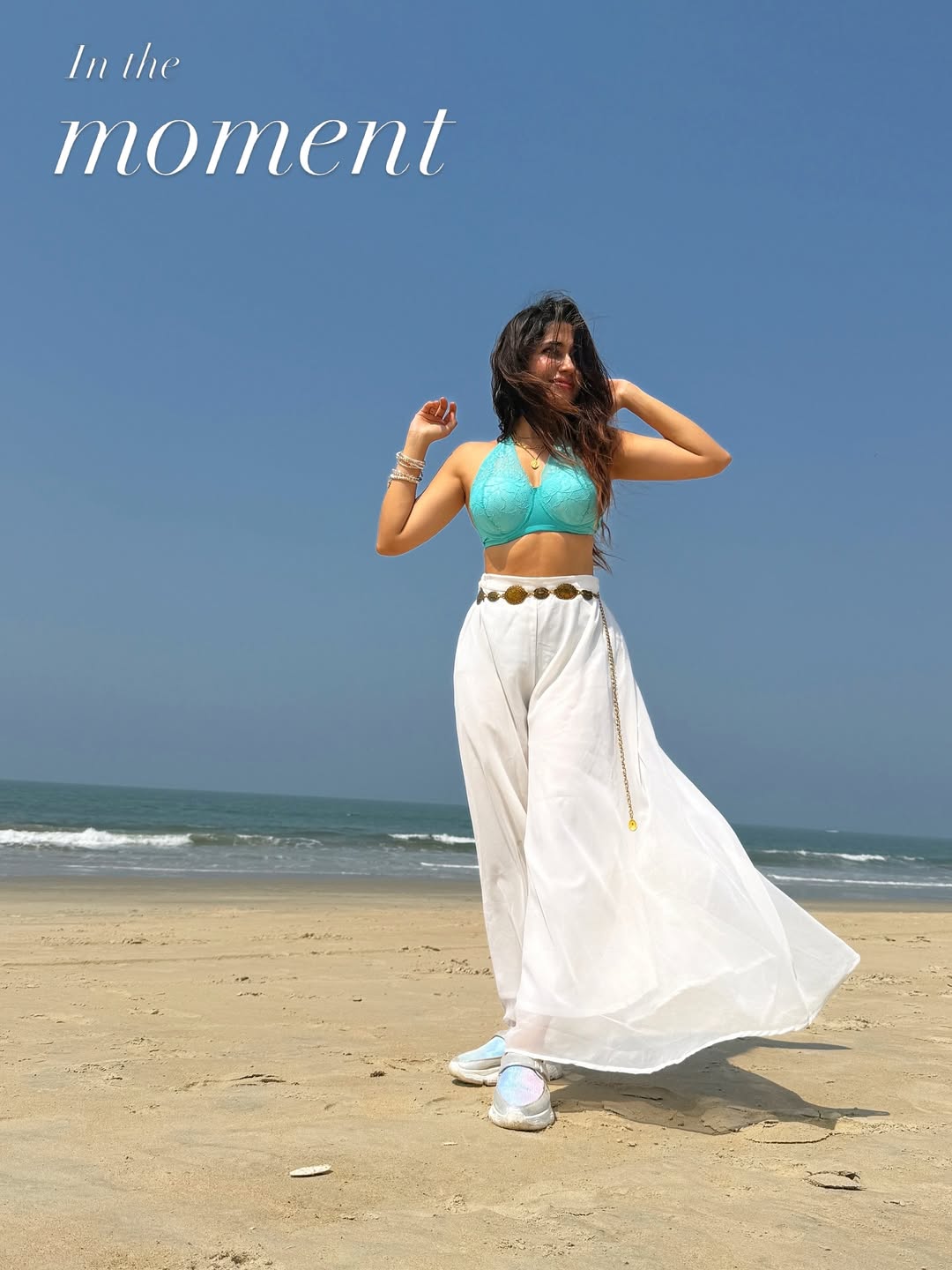 Purniemaa Dey shared glamorous beach photos