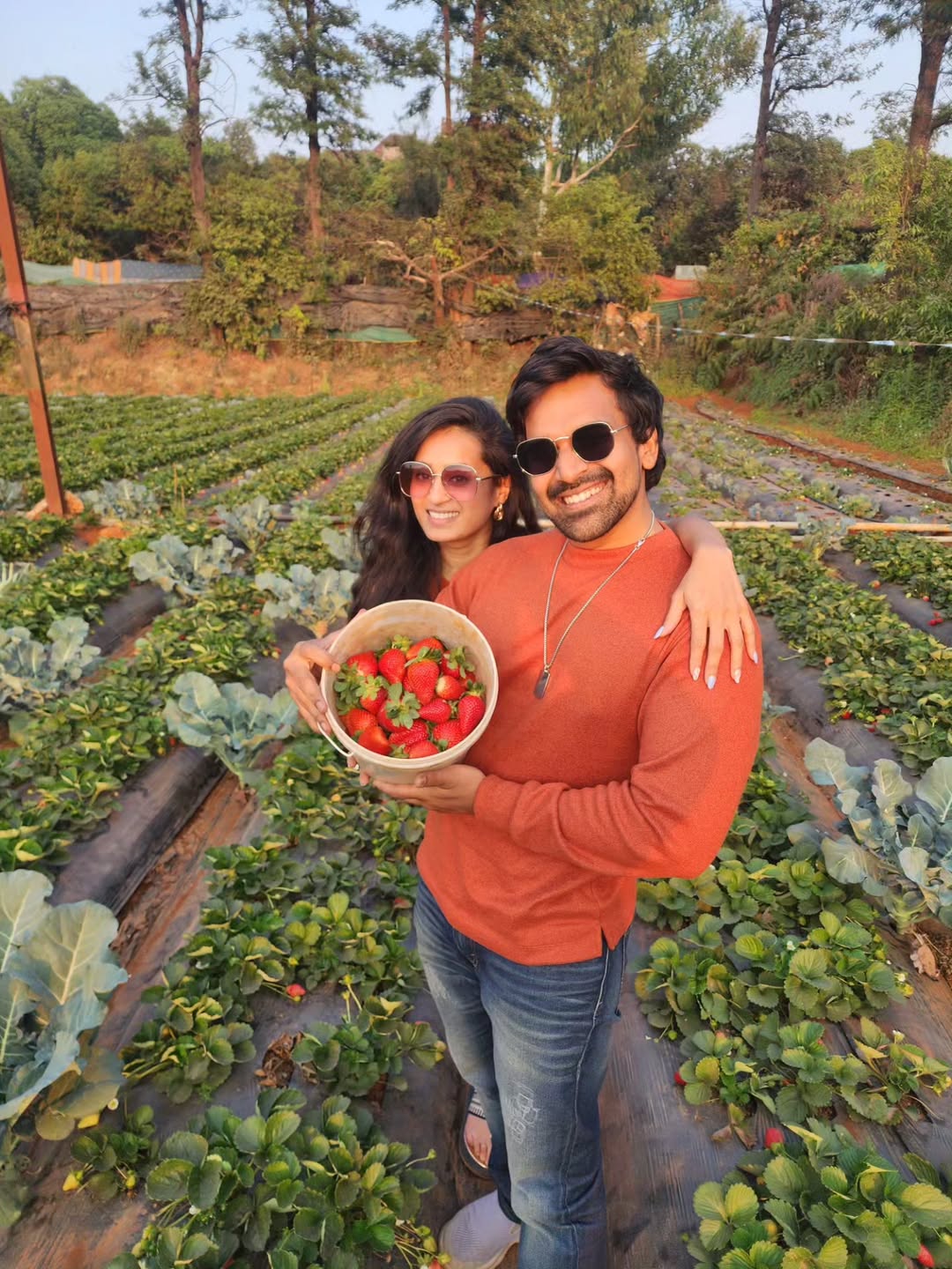 Muramba fame actor Siddharth Khirid and wife Maithili Bhosekar strawberry date in Panchgani