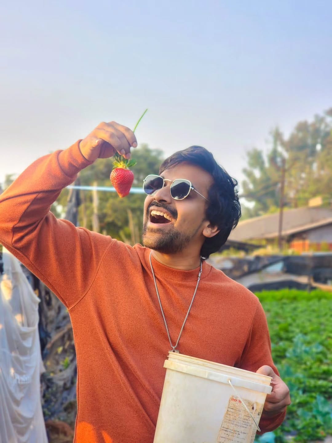 Muramba fame actor Siddharth Khirid and wife Maithili Bhosekar strawberry date in Panchgani