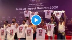 AI Summit: “पीएम इज…”, एआय समिटमध्ये युवक काँग्रेसच्या कार्यकर्त्यांचा गोंधळ; टी-शर्ट काढून घोषणाबाजी, पाहा व्हिडिओ