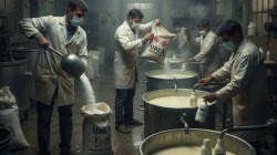 Adultration Milk Production : सावधान! दूधाच्या नावाखाली जीवघेणी भेसळ; युरिया, डिटर्जंट पावडर मिश्रित दूध विकणाऱ्या कारखान्यावर छापा