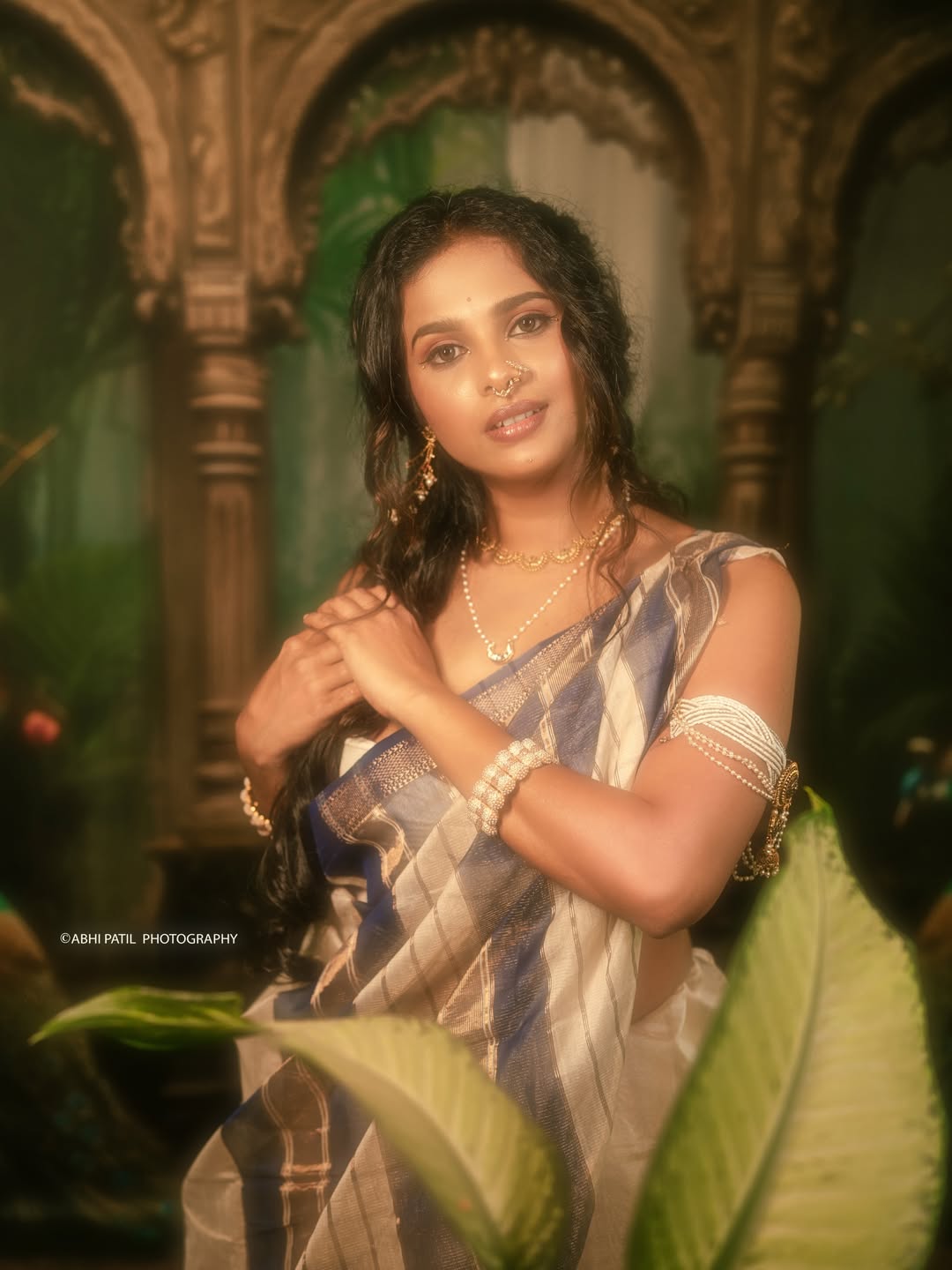 Amruta Dhongade White Saree Look