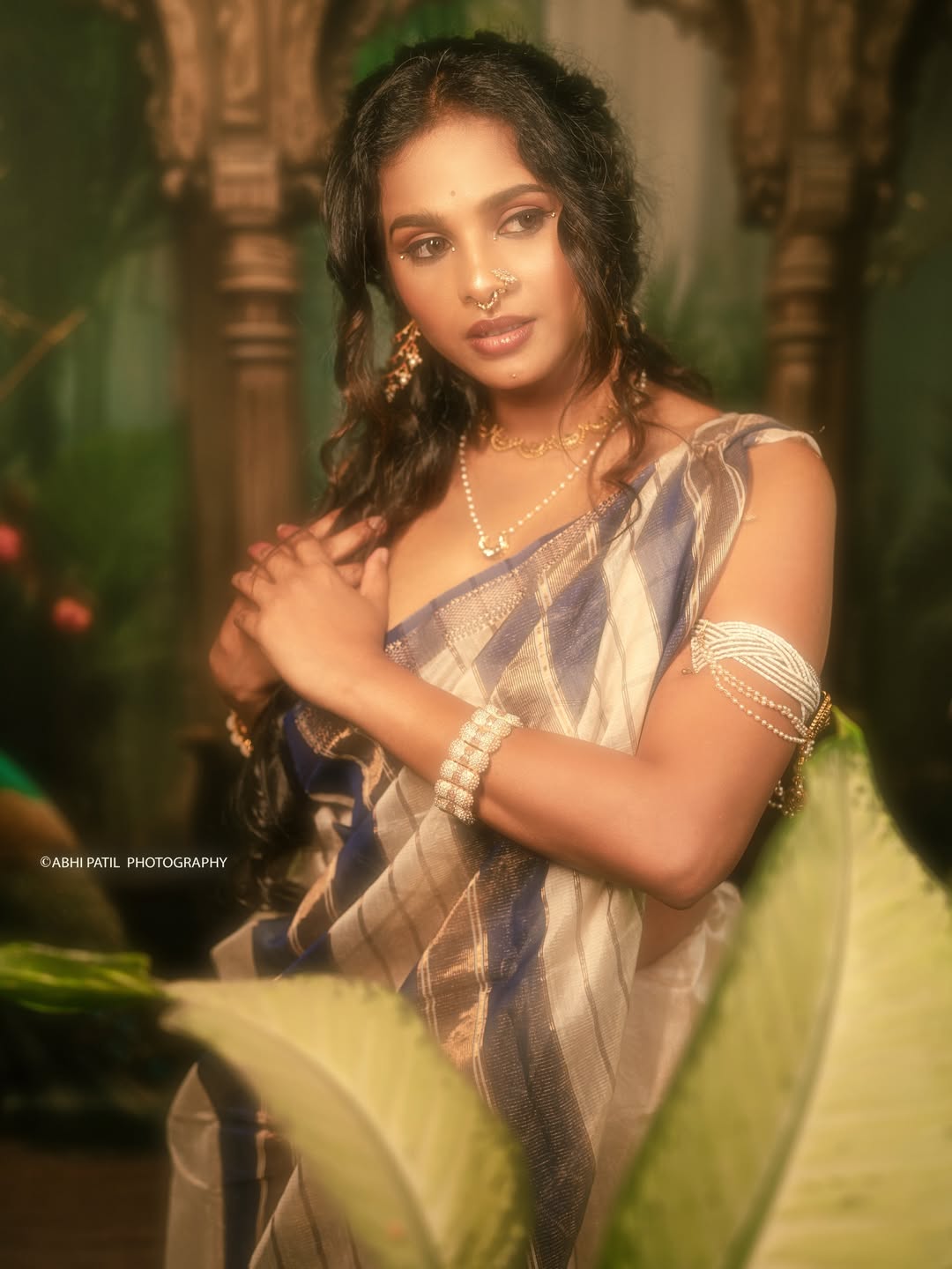 Amruta Dhongade White Saree Look