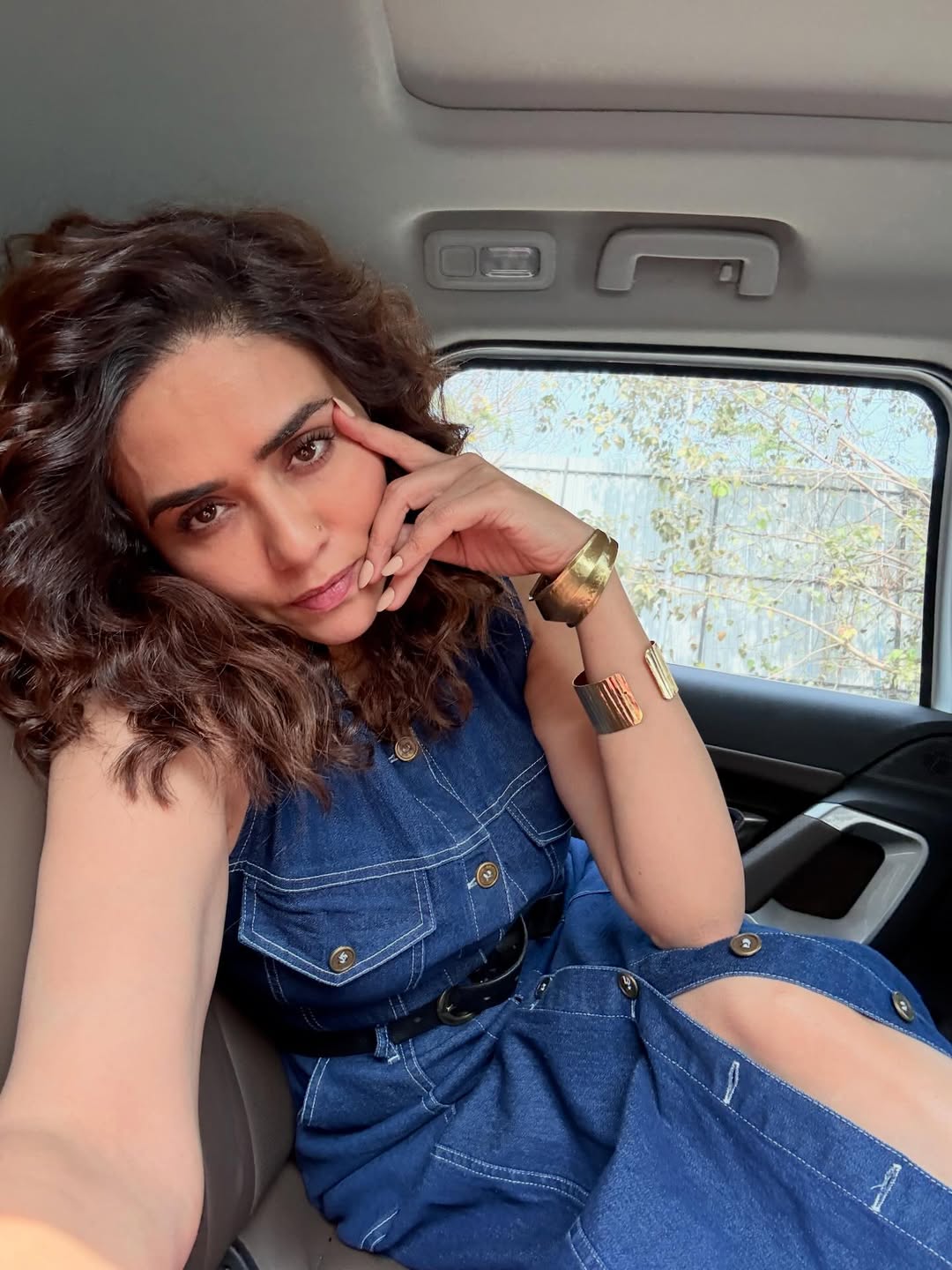 Amruta Khanvilkar Denim Dress Look