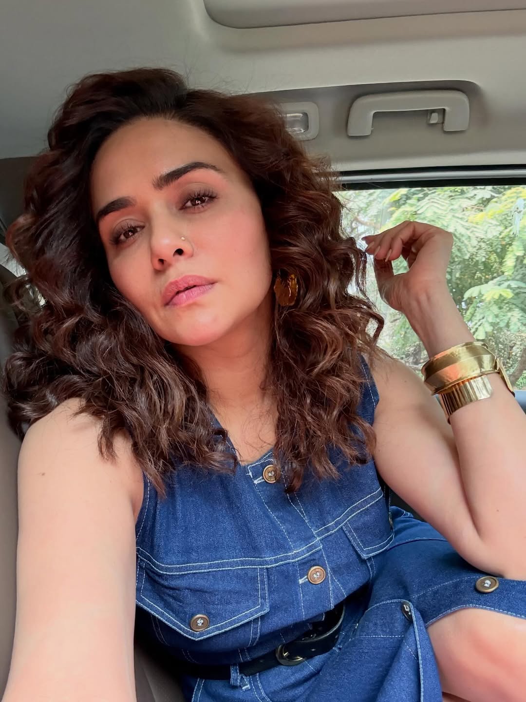 Amruta Khanvilkar Denim Dress Look