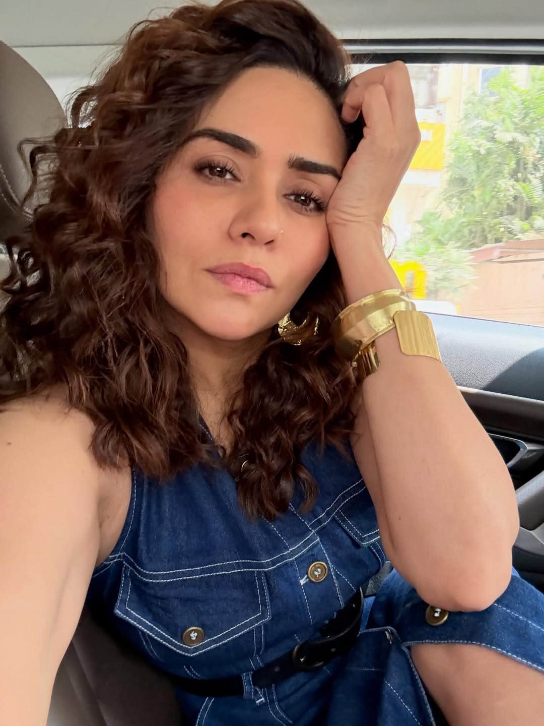 Amruta Khanvilkar Denim Dress Look