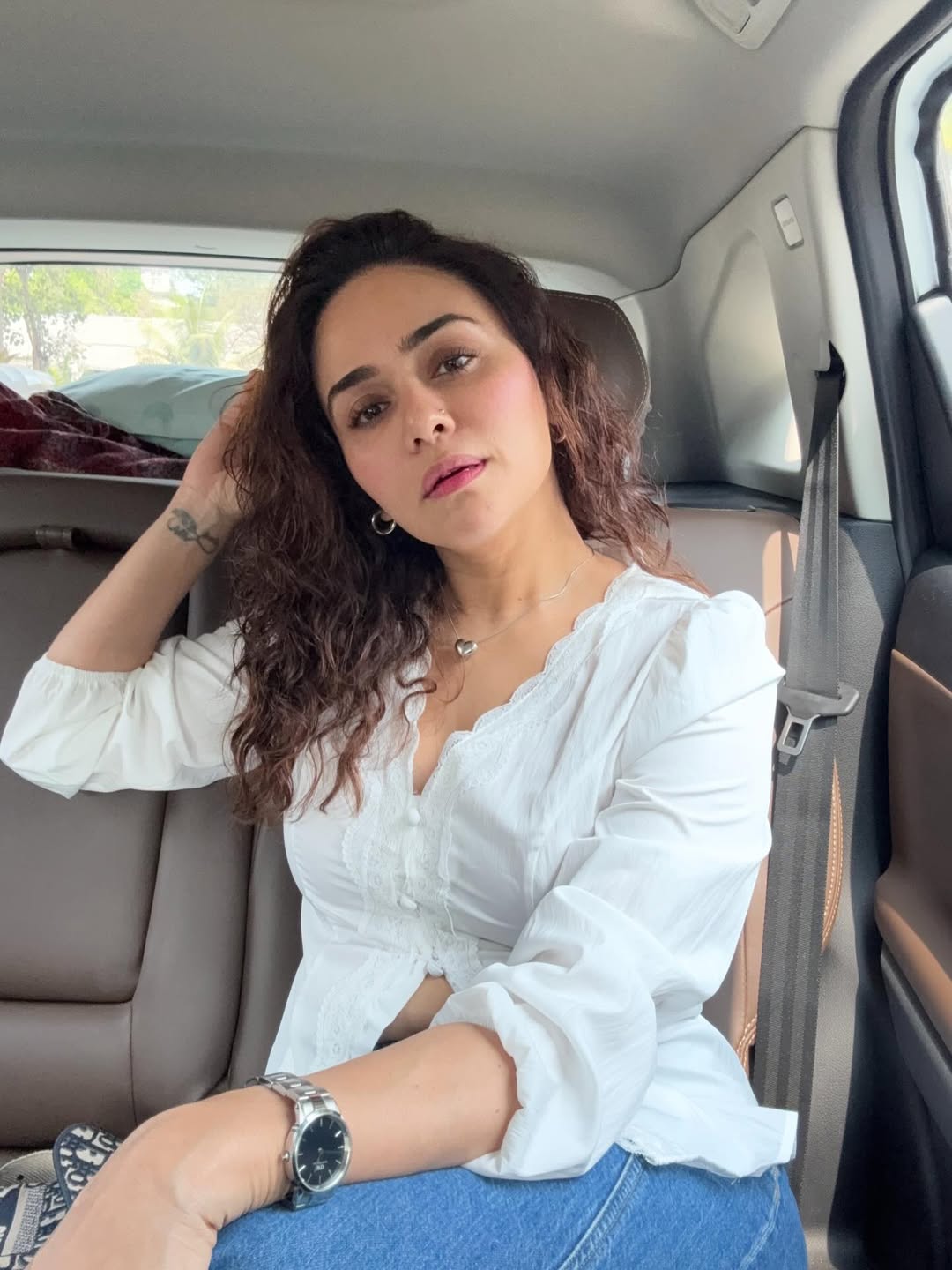 Amruta Khanvilkar Denim Dress Look