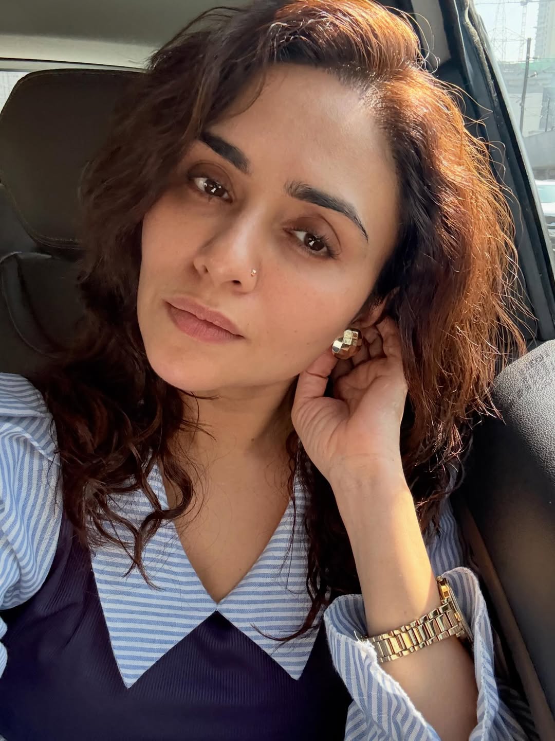 Amruta Khanvilkar Denim Dress Look