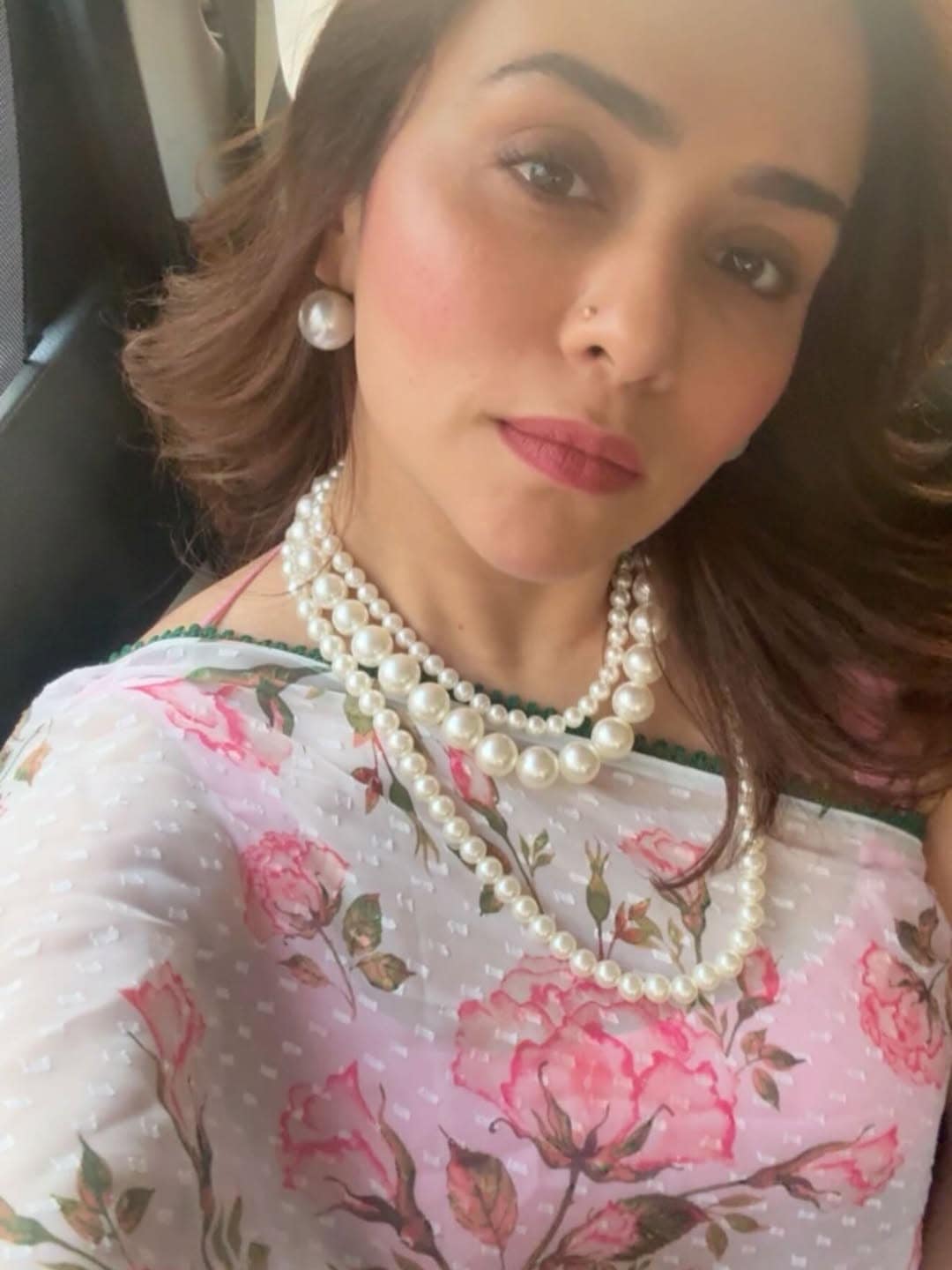 Amruta Khanvilkar Pink Dress Look