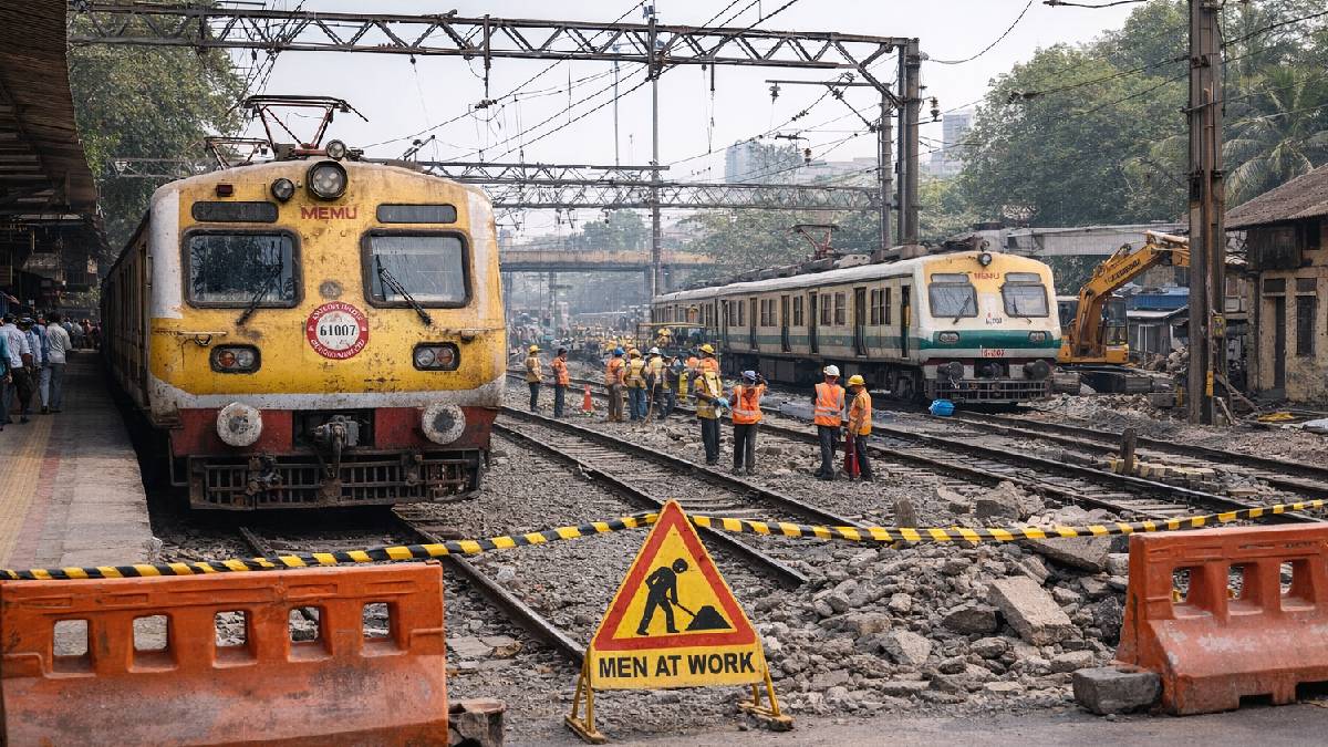 मध्य रेल्वेचा आज मेगा ब्लॉक; माटुंगा ते मुलुंड आणि हार्बर लाईन्सवर लोकल सेवा प्रभावित