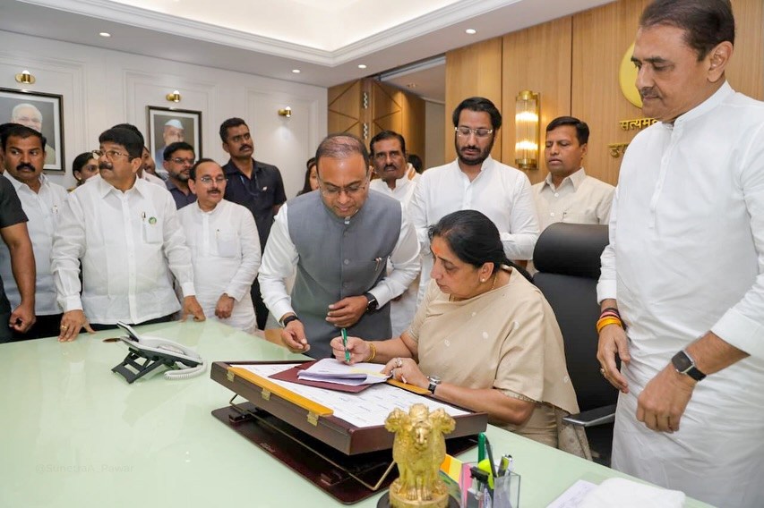 Dy CM Sunetra Pawar Takes Charges