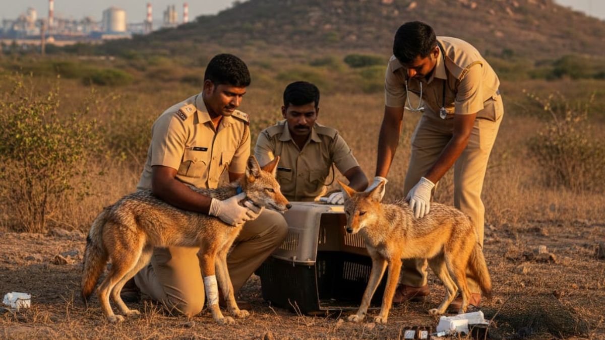 two-injured-golden-jackals-rescued-from-jnpt-and-karnala-under-treatment-in-mumbai