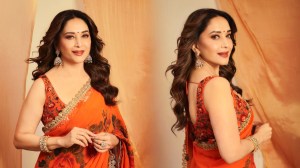 Photos: ‘माँ बहन’ वेब सीरिजच्या टीझर लाँचसाठी माधुरी दीक्षितचा साडीतील सुंदर लूक