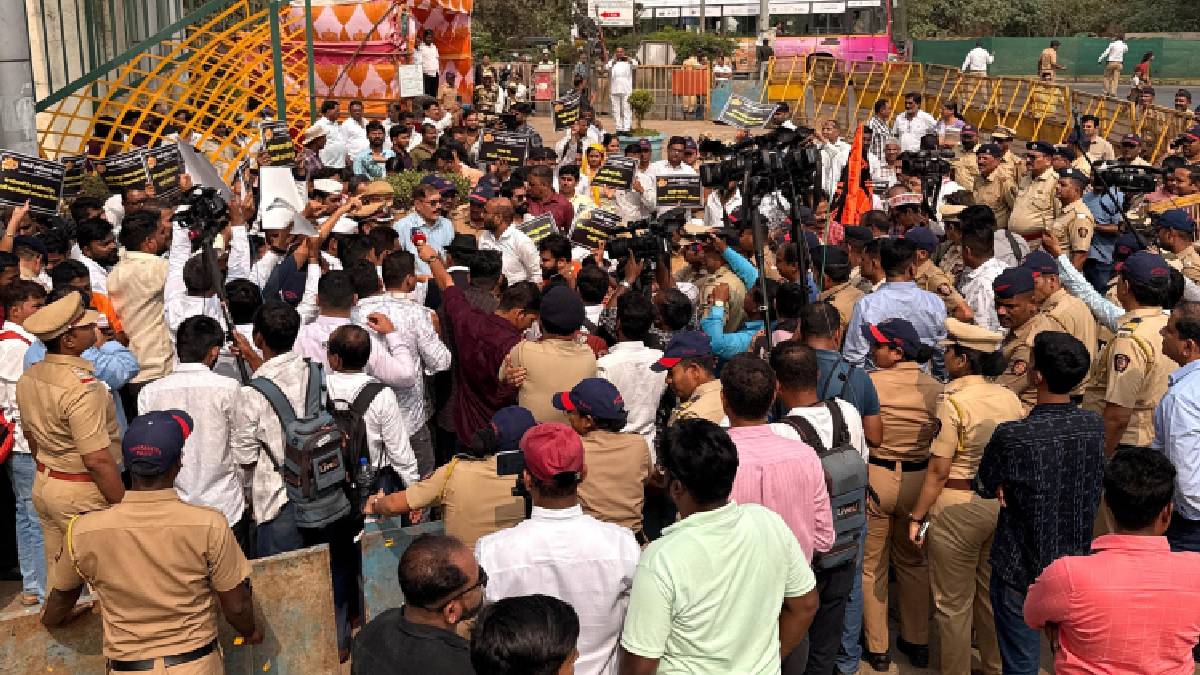 Mira Bhayandar Protest Today, Marathi Ekikaran Samiti Clash, Police Lathicharge Bhayandar, Dimple Mehta Mayor Election