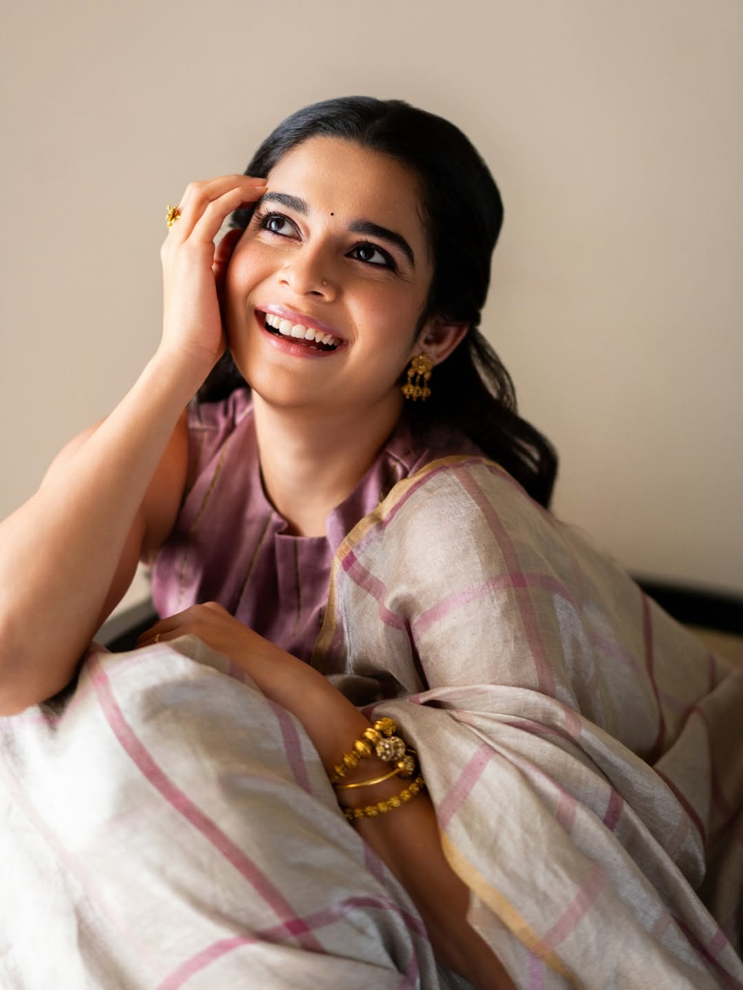 Mithila Palkar Silk Saree Look