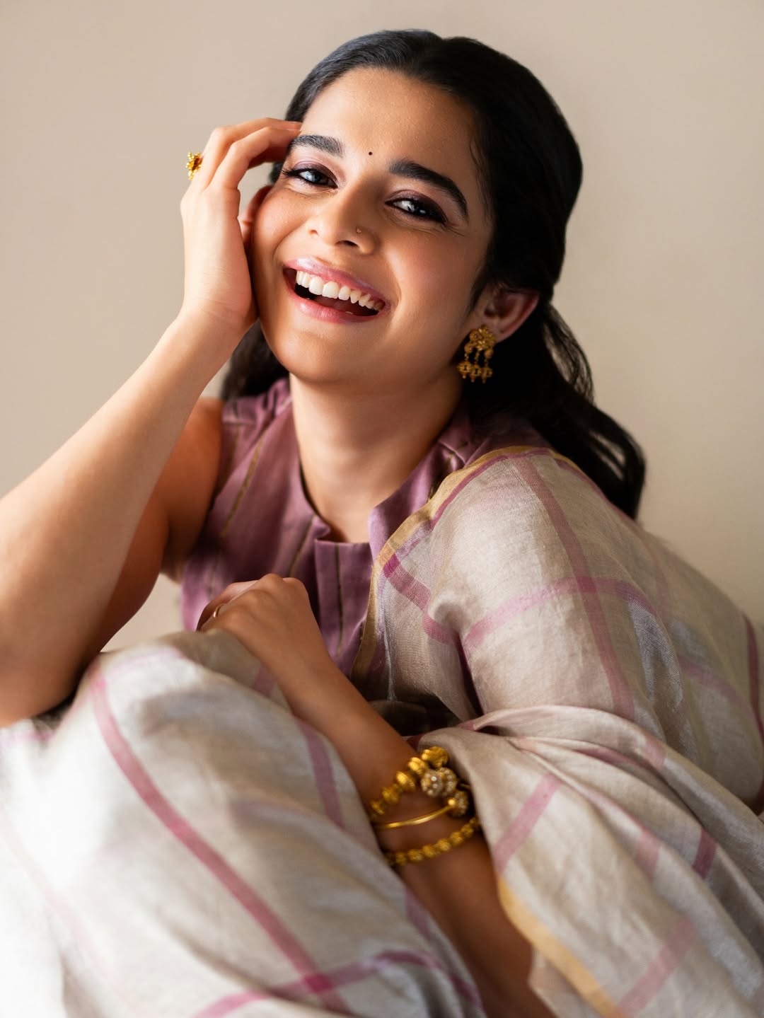 Mithila Palkar Silk Saree Look