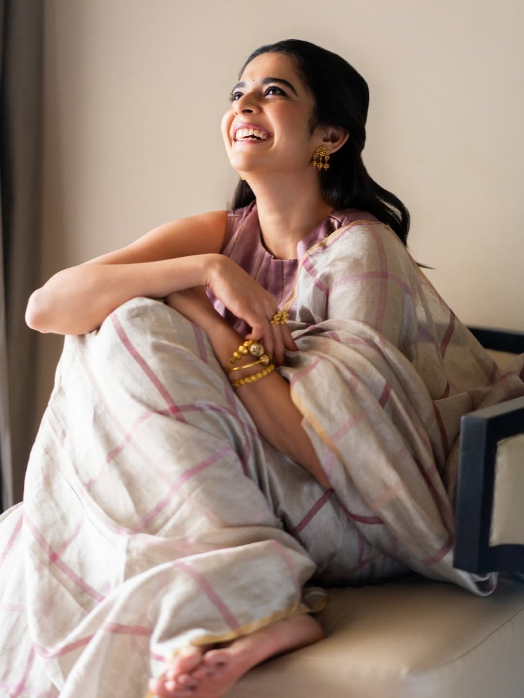 Mithila Palkar Silk Saree Look