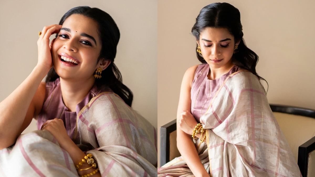Mithila Palkar Silk Saree Look