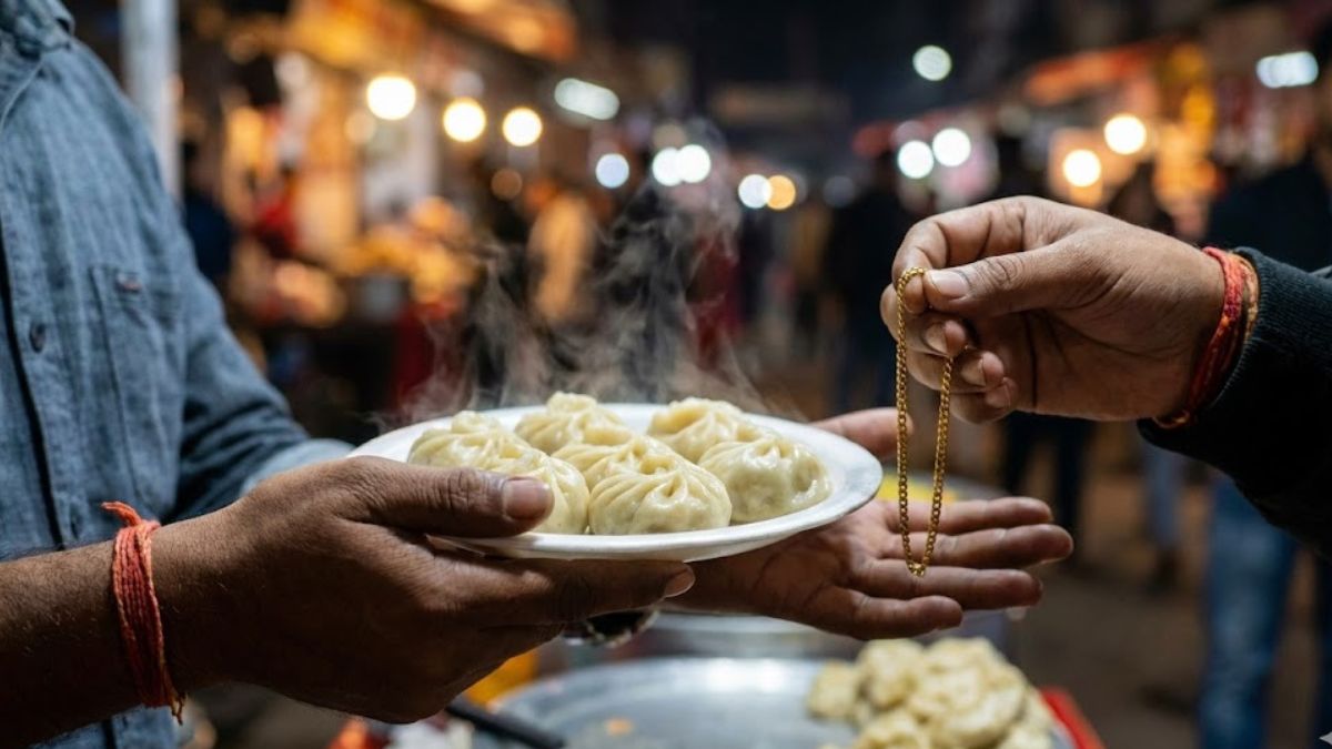 Boy trades gold for momos