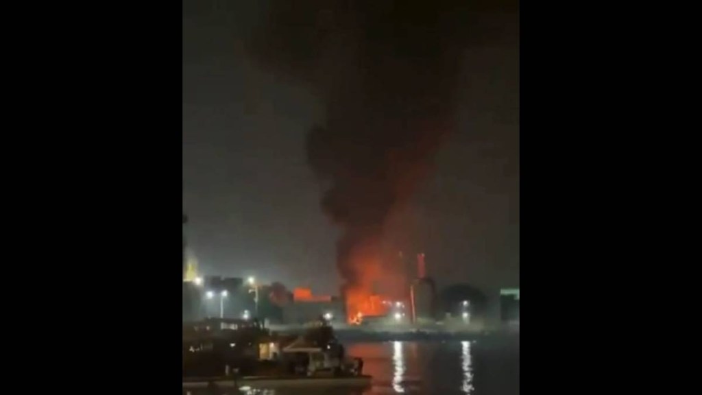 Fire at the Naval Dockyard in Mumbai Fire at the Naval Dockyard in Mumbai