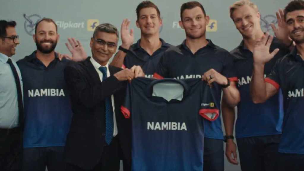 फ्लिपकार्ट नामिबियाला स्पॉन्सरशिप का दिली? (फोटो-Flipkart Ad)
