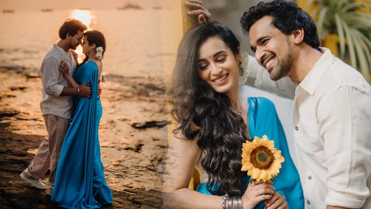 Siddharth Khirid romantic beach photos with wife Maithili Bhosekar