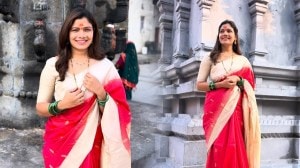 Photos: ‘अंबाबाईचा उदो उदो’! मराठमोळ्या रूपात सुरुची अडारकर पोहोचली योगेश्वरी देवीच्या दारी; पाहा फोटो…