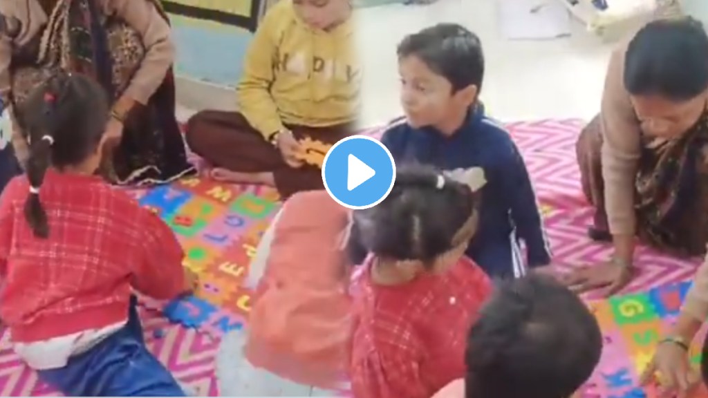 Sia enjoying learning and activities at her government anganwadi. Sia enjoying learning and activities at her government anganwadi.