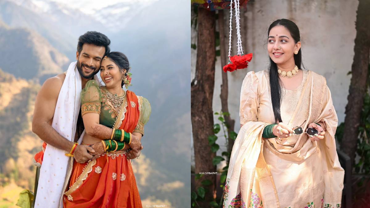 Rupal Nand royal look at Vishal Nikam and Akshaya Hindalkar wedding