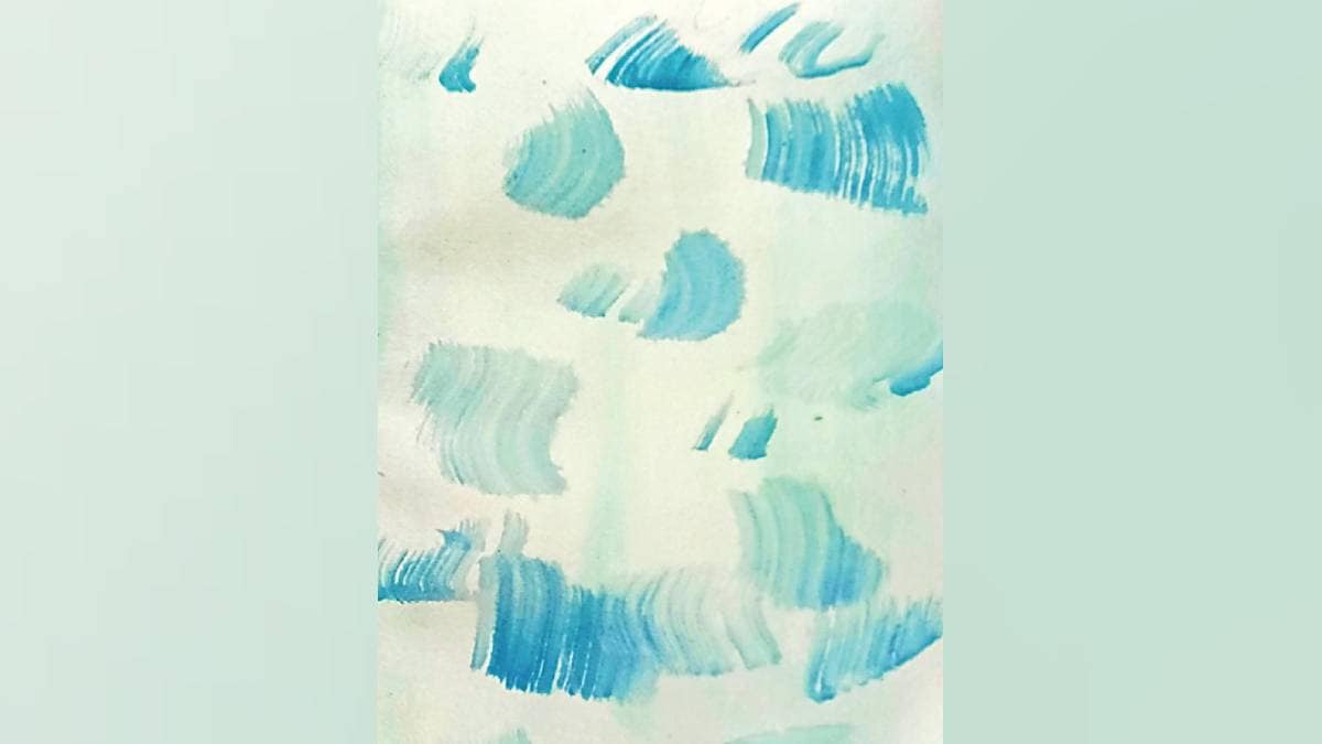 Art therapy for kids, painting peace and calm, meditative art for children, colors of silence in painting, soft brush techniques for kids, psychological benefits of art for students,