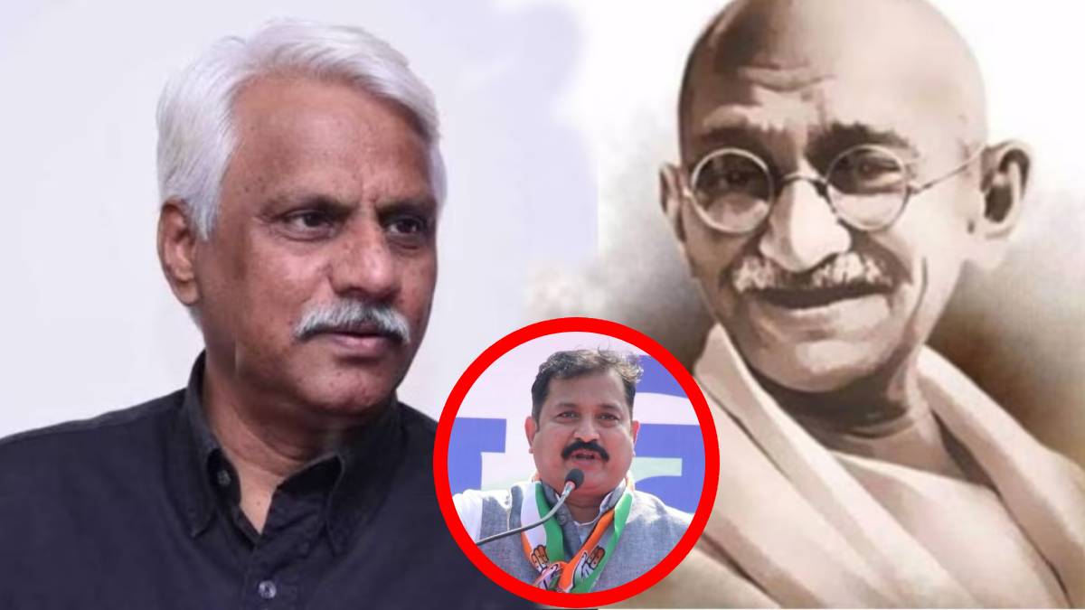 Pushpendra Kulshrestha Mahatma Gandhi remarks, Atul Londhe Congress Nagpur, Ishwar Allah Tero Naam prayer controversy, Mahatma Gandhi Rashtrapita title history, Hindu Mahasabha Muslim League alliance 1941, Syama Prasad Mukherjee Fazlul Huq government,