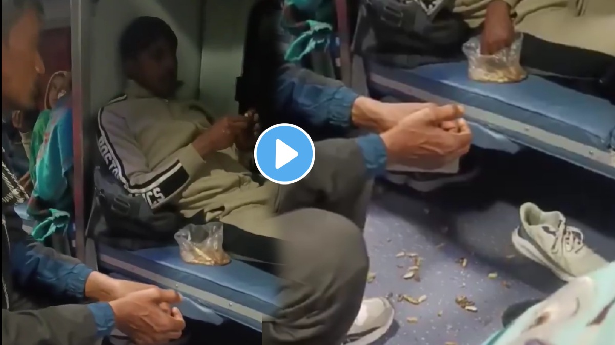 Passenger littering peanut shells inside a clean train sparks civic sense debate