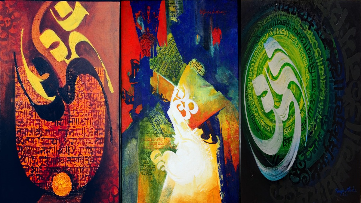 Vasai Artist Sanjay Mhatre Art Show Mumbai Aksharnad Calligraphy Exhibition Jehangir Art Gallery