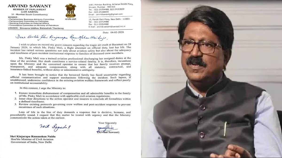pinky mali air hostess baramati plane crash compensation arvind sawant letter civil aviation ministry mumbai
