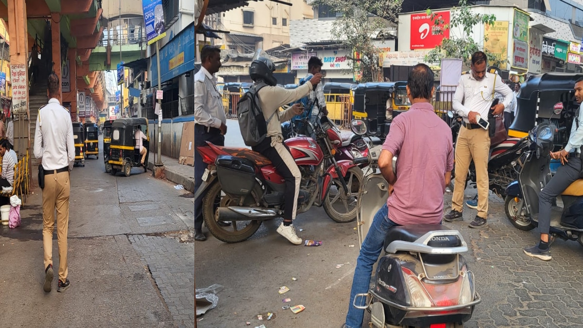 dombivli traffic police action patkar road wrong side driving