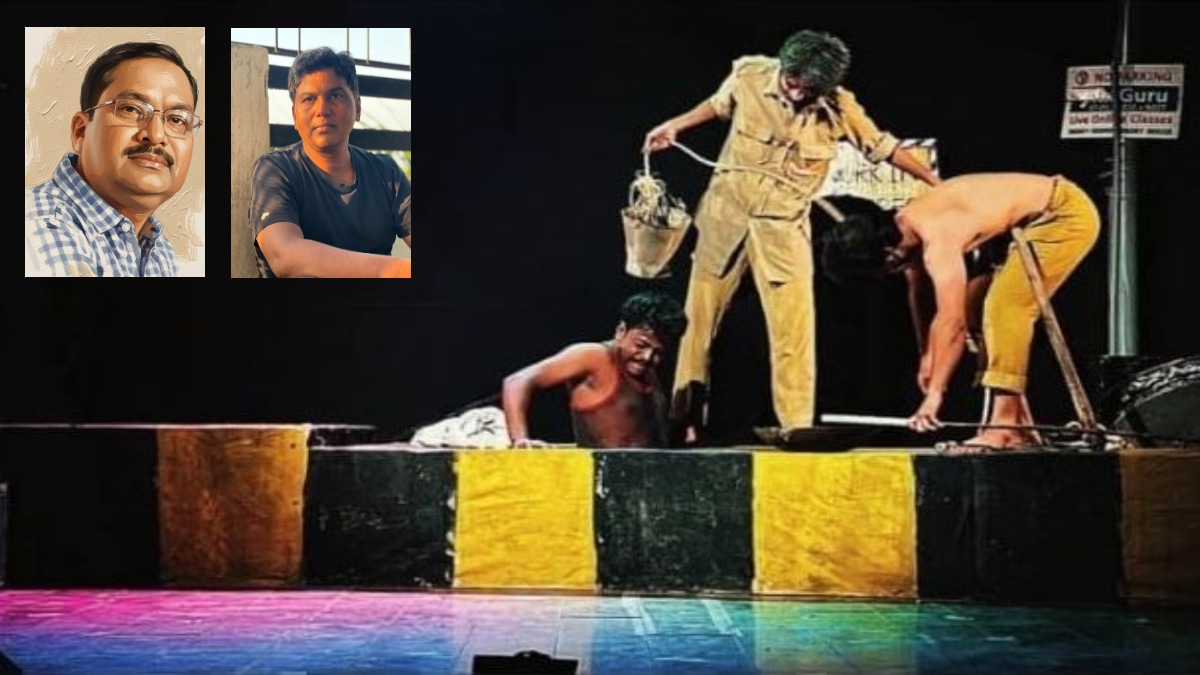 Virendra Ganveer Gatar play review Bhadanta Ashvaghosha Kalidasa Marathi theater realism Nagpur Scientific Hall Struggle sanitation drama