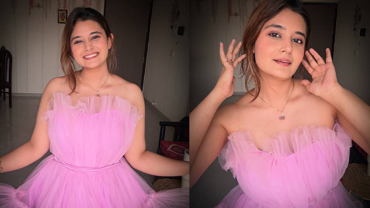 Anushka Pimputkar pink dress look