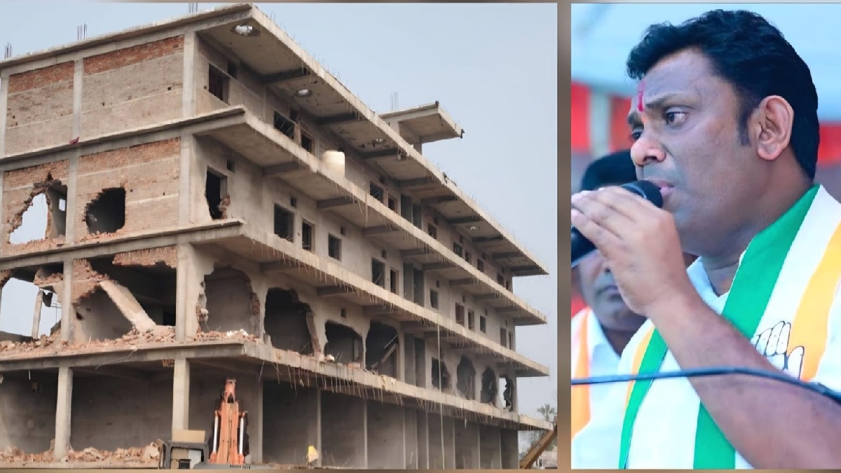 Illegal building demolished in Aheri.