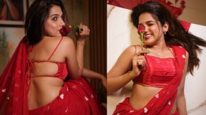 Photos: ‘व्हॅलेंटाईन डे’निमित्त मराठमोळ्या अभिनेत्रीचा लाल साडीतील कडक लूक; रोमँटिक फोटोशूटने वेधले लक्ष!