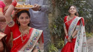 Photos: मराठमोळ्या रूपात खुललं अप्सरेचं सौंदर्य; सोनाली कुलकर्णीचा ‘करवली’ लूक सोशल मीडियावर व्हायरल!