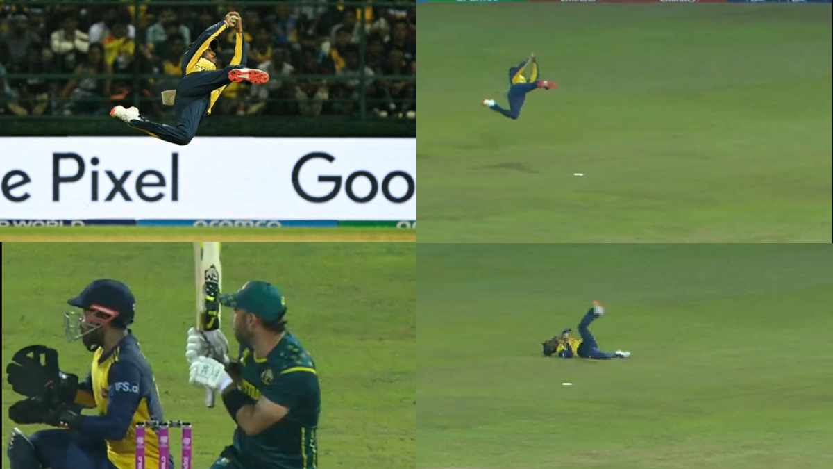 Pathum Nissanka Catch of the tournament shock fans video viral Lasith Malinga Reaction SL vs AUS