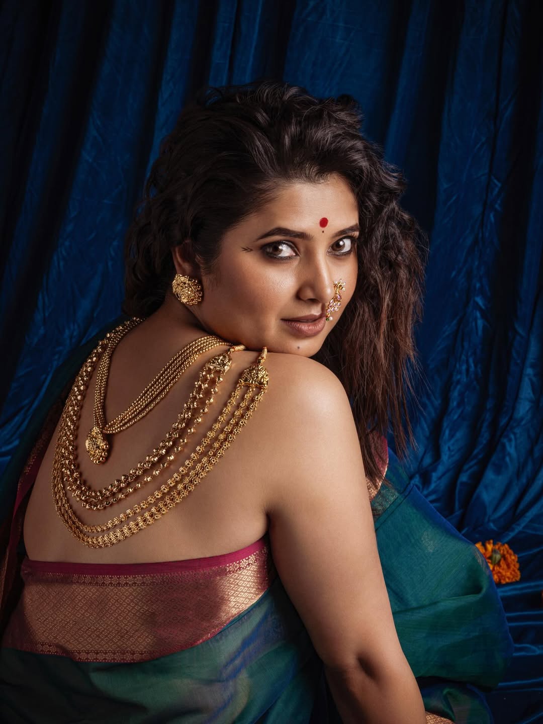 Prajakta Mali Saree Jewellery Look