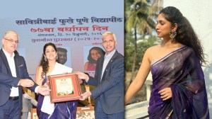 Photos: पुरस्कार सोहळ्यासाठी प्रियदर्शिनी इंदलकरचा जांभळ्या साडीतील सुंदर लूक