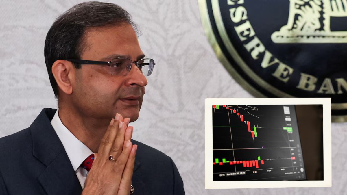 stock market fall with Sensex and Nifty down, RBI repo rate announcement impact