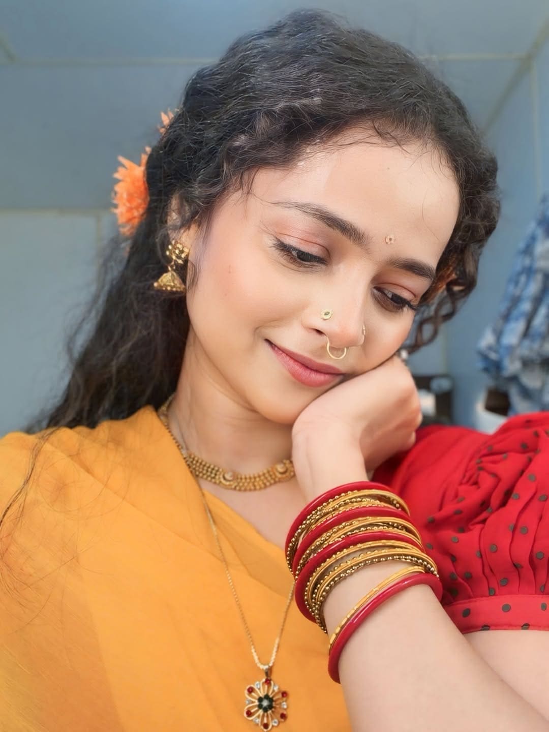 Shivali Parab South Indian Look