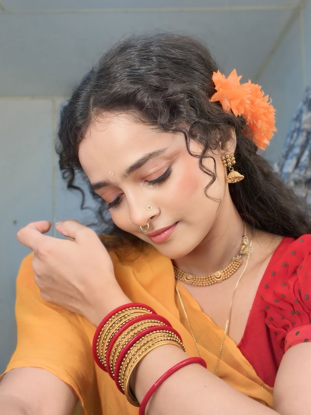 Shivali Parab South Indian Look