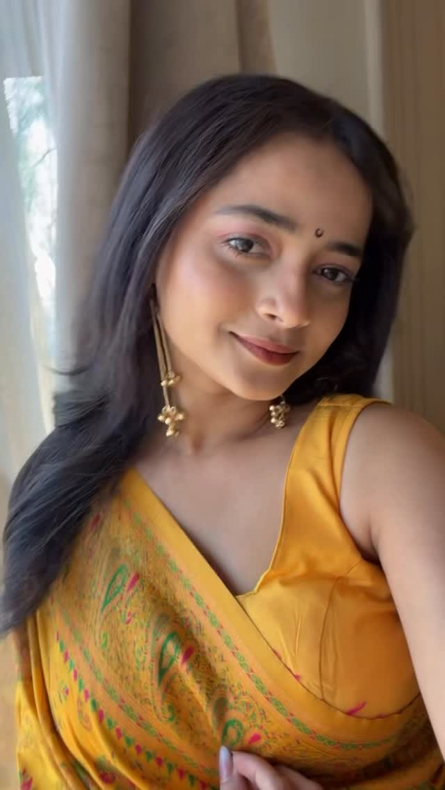 Shivali Parab Yellow Saree Look